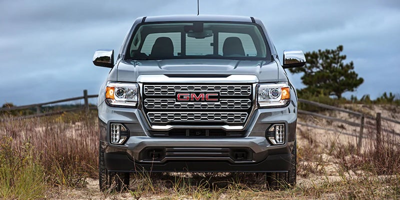 2022 GMC Canyon parked inside of a ranch