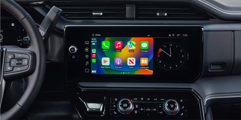 The apps on the center console of a 2024 GMC Sierra