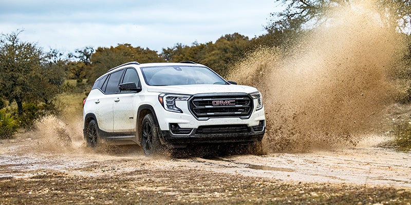 2024 GMC terrain driving through mud