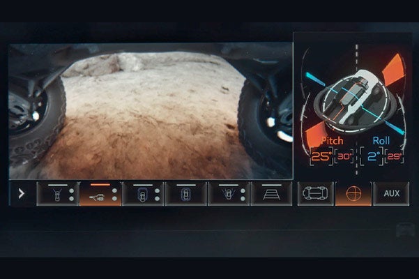 A 2022 hummer EV camera view