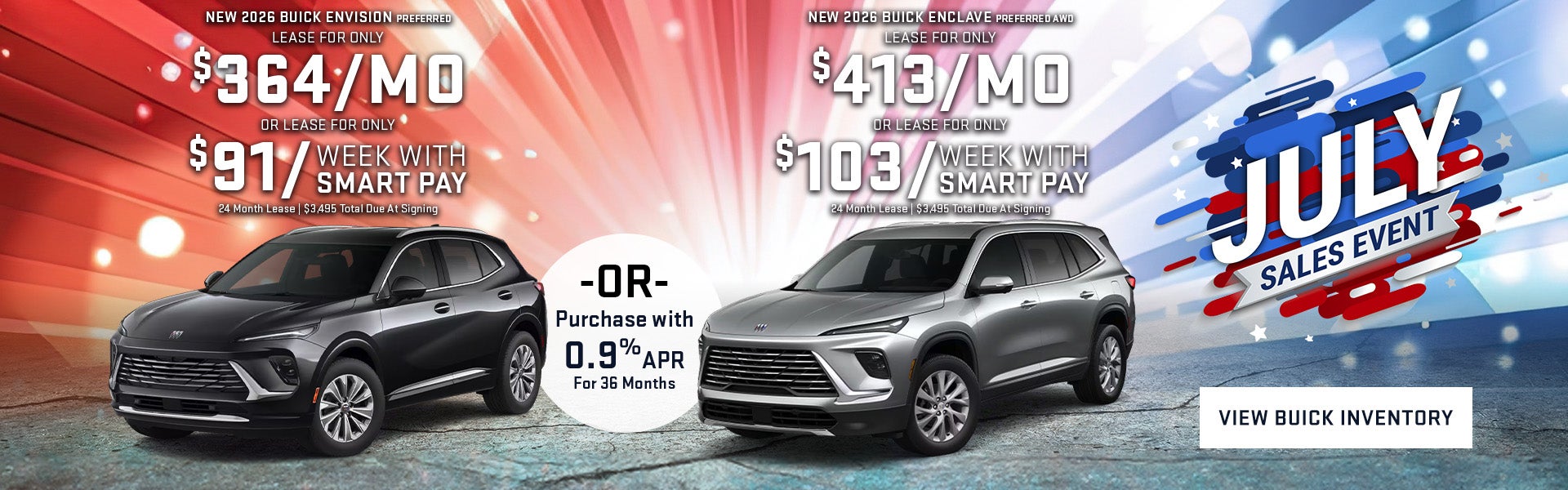 July Buick Specials